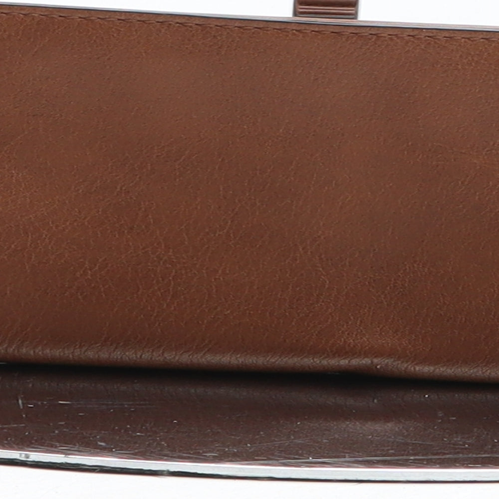 Dune Womens Brown Polyurethane Bow Tie Wallet Size M - Croc Texture