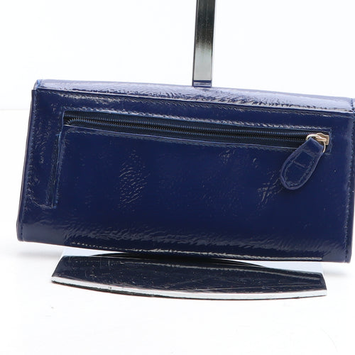Preworn Womens Blue Polyurethane Bow Tie Wallet Size M