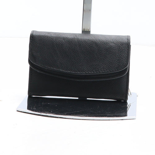Preworn Womens Black Polyurethane Bow Tie Wallet Size S