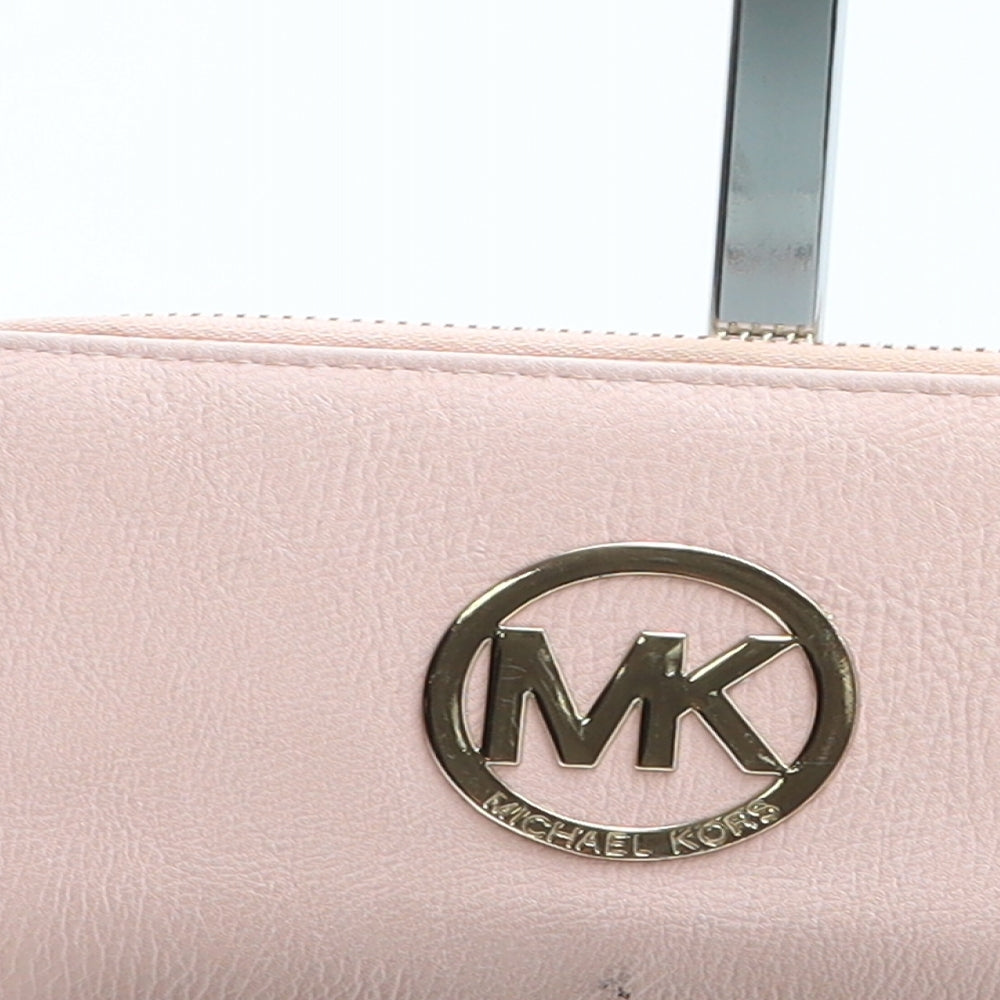 Michael Kors Womens Pink Polyurethane Bow Tie Wallet Size M