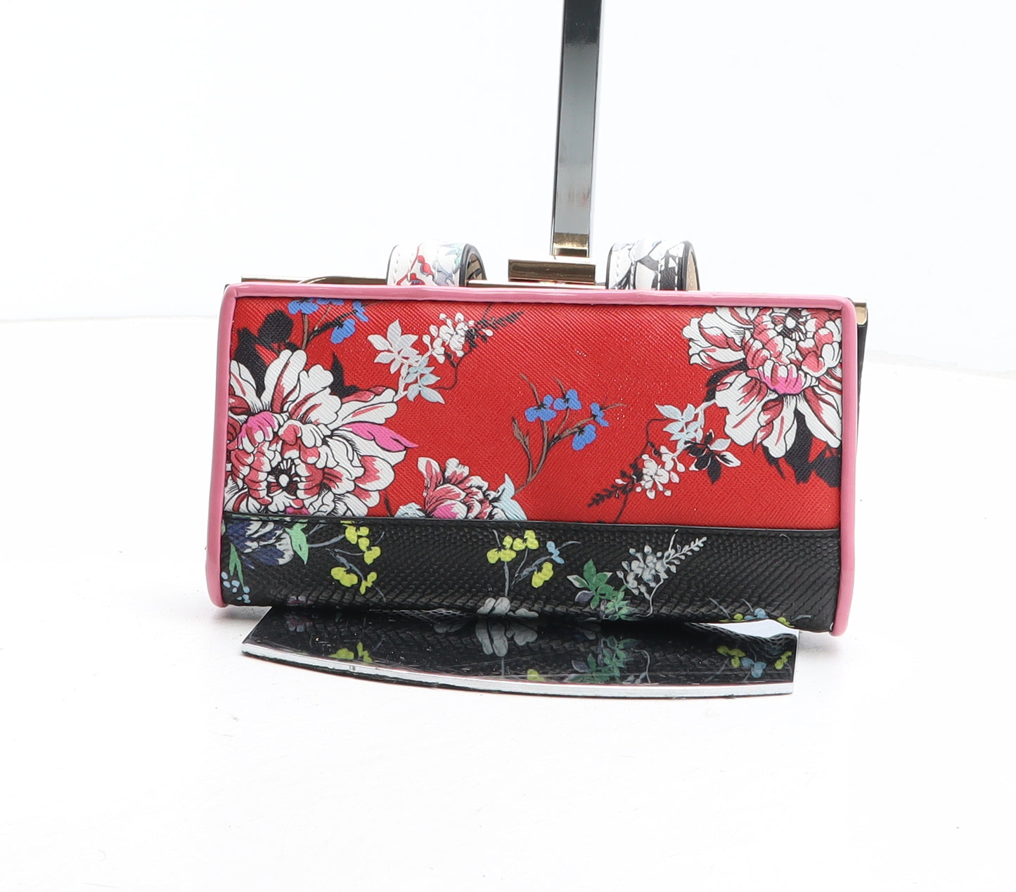 River Island Womens Multicoloured Floral Polyurethane Bow Tie Wallet Size M