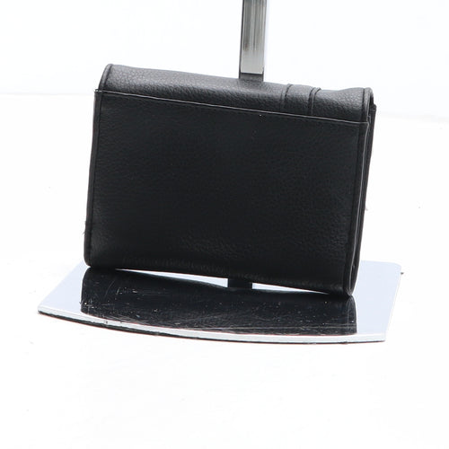 Preworn Womens Black Polyurethane Bow Tie Wallet Size S