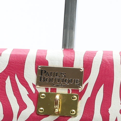 Pauls Boutique Womens Pink Animal Print Polyurethane Bow Tie Wallet Size M - Tiger Pattern
