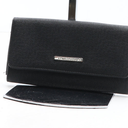 Atmosphere Womens Black Polyurethane Bow Tie Wallet Size M
