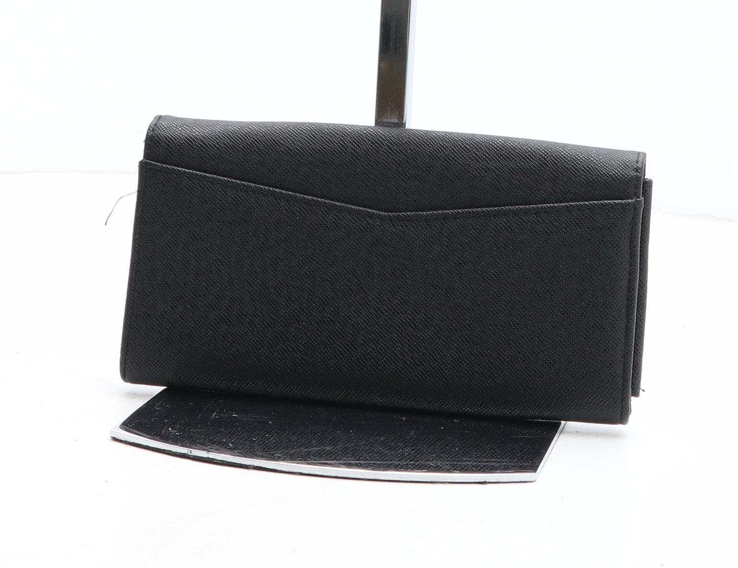 Atmosphere Womens Black Polyurethane Bow Tie Wallet Size M