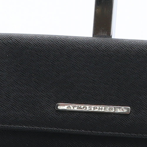 Atmosphere Womens Black Polyurethane Bow Tie Wallet Size M