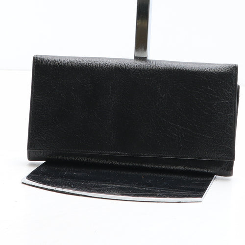 Preworn Womens Black Leather Bow Tie Wallet Size M