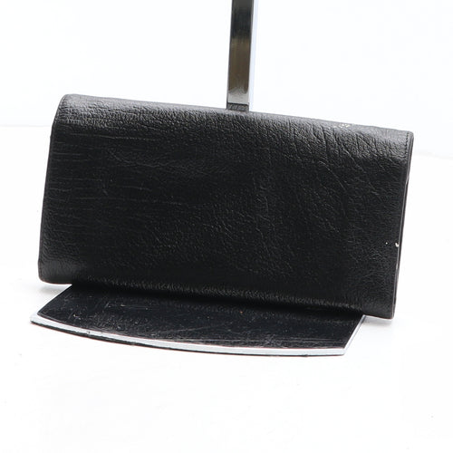 Preworn Womens Black Leather Bow Tie Wallet Size M