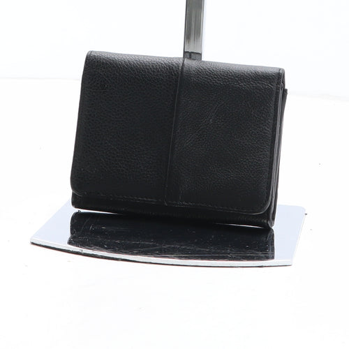 Preworn Womens Black Polyurethane Bow Tie Wallet Size S