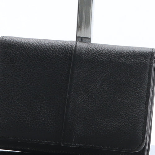 Preworn Womens Black Polyurethane Bow Tie Wallet Size S