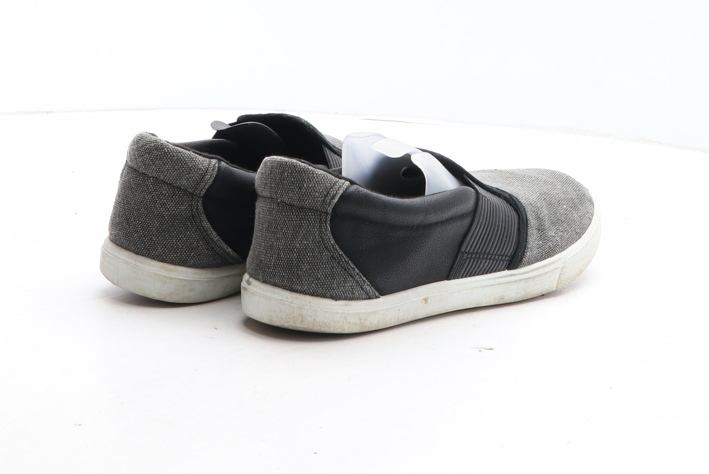 F&F Womens Grey Colourblock Fabric Slip On Casual UK