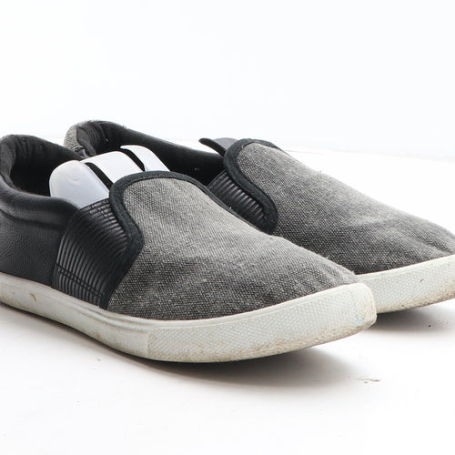 F&F Womens Grey Colourblock Fabric Slip On Casual UK