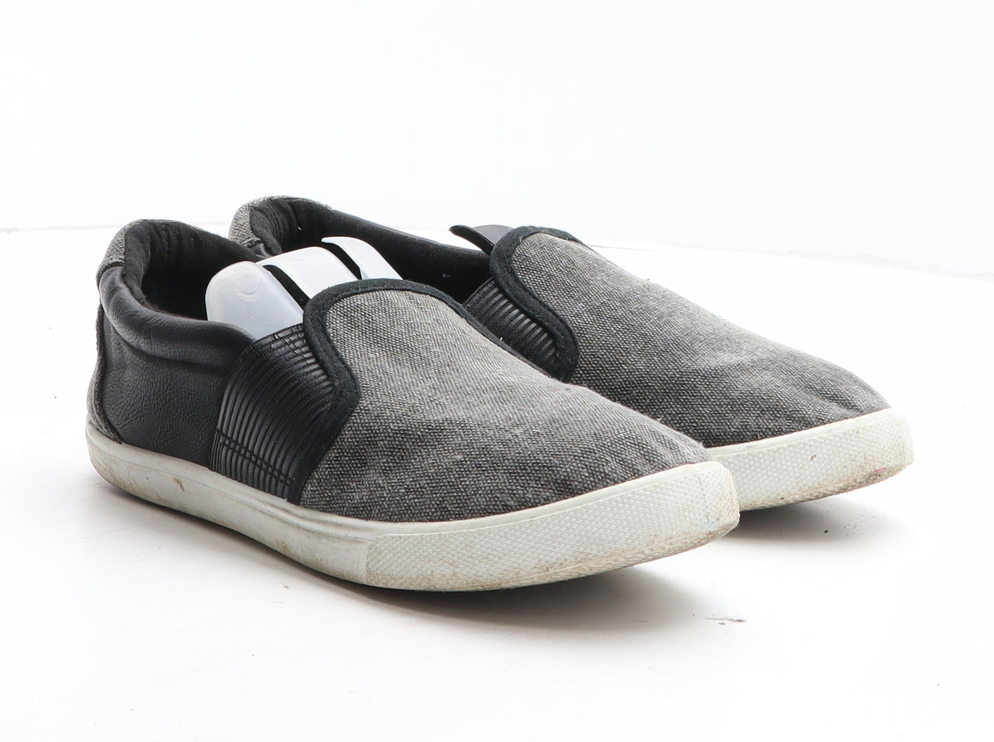 F&F Womens Grey Colourblock Fabric Slip On Casual UK