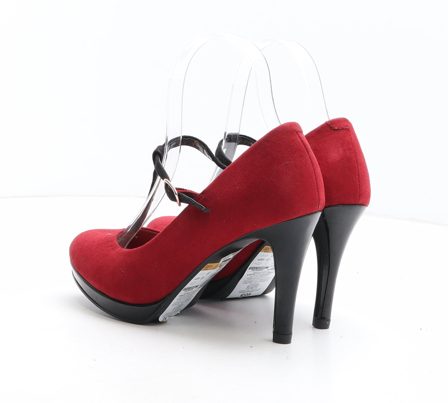 Marks and Spencer Womens Red Fabric Platform Heel UK