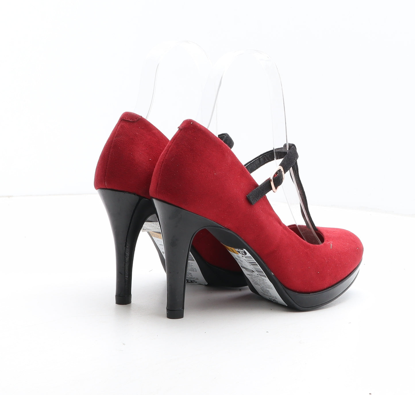 Marks and Spencer Womens Red Fabric Platform Heel UK