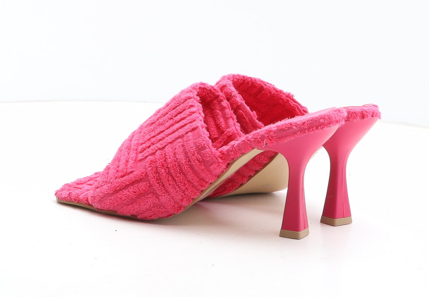 Preworn Womens Pink Synthetic Mule Heel UK