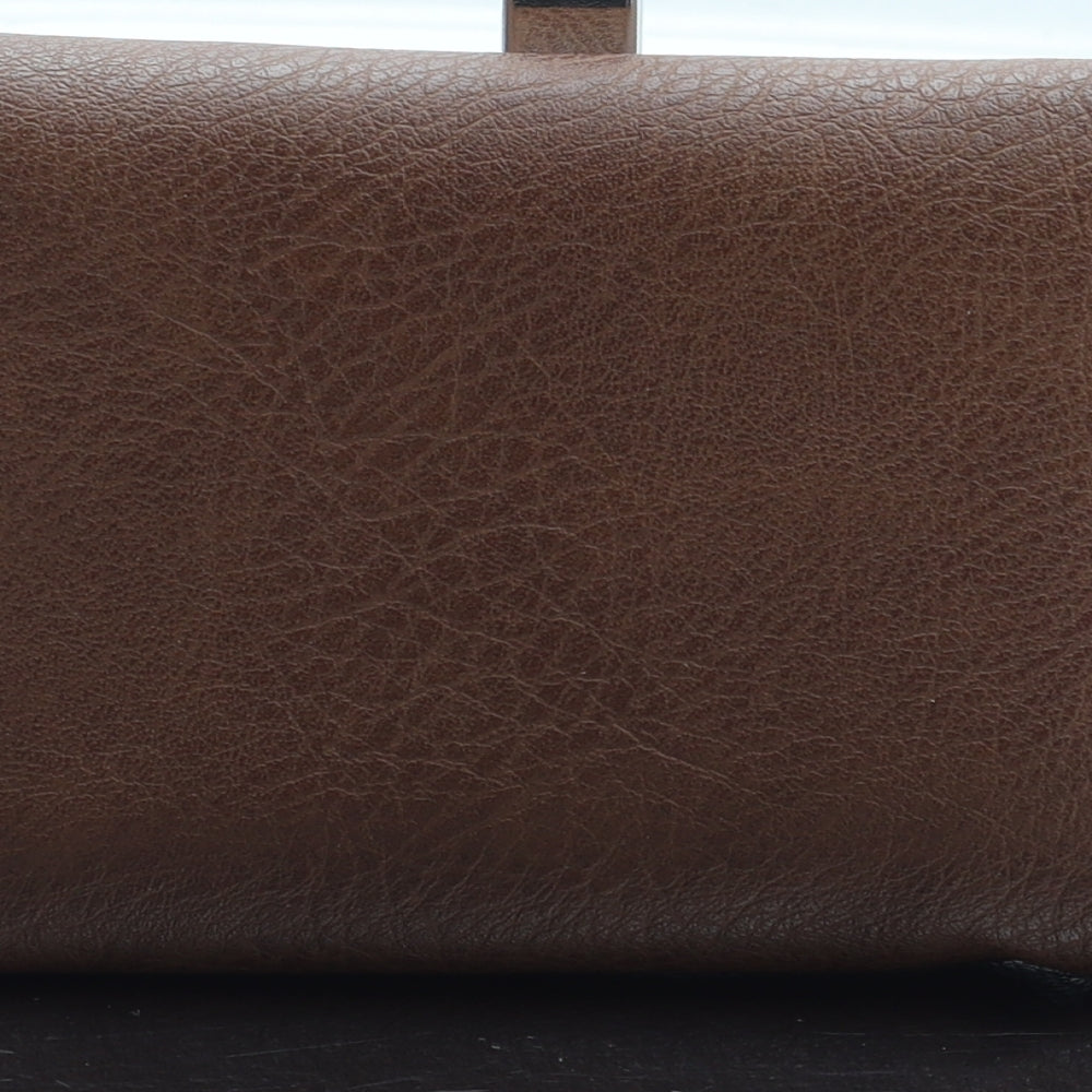 Preworn Womens Brown Polyurethane Bow Tie Wallet Size S