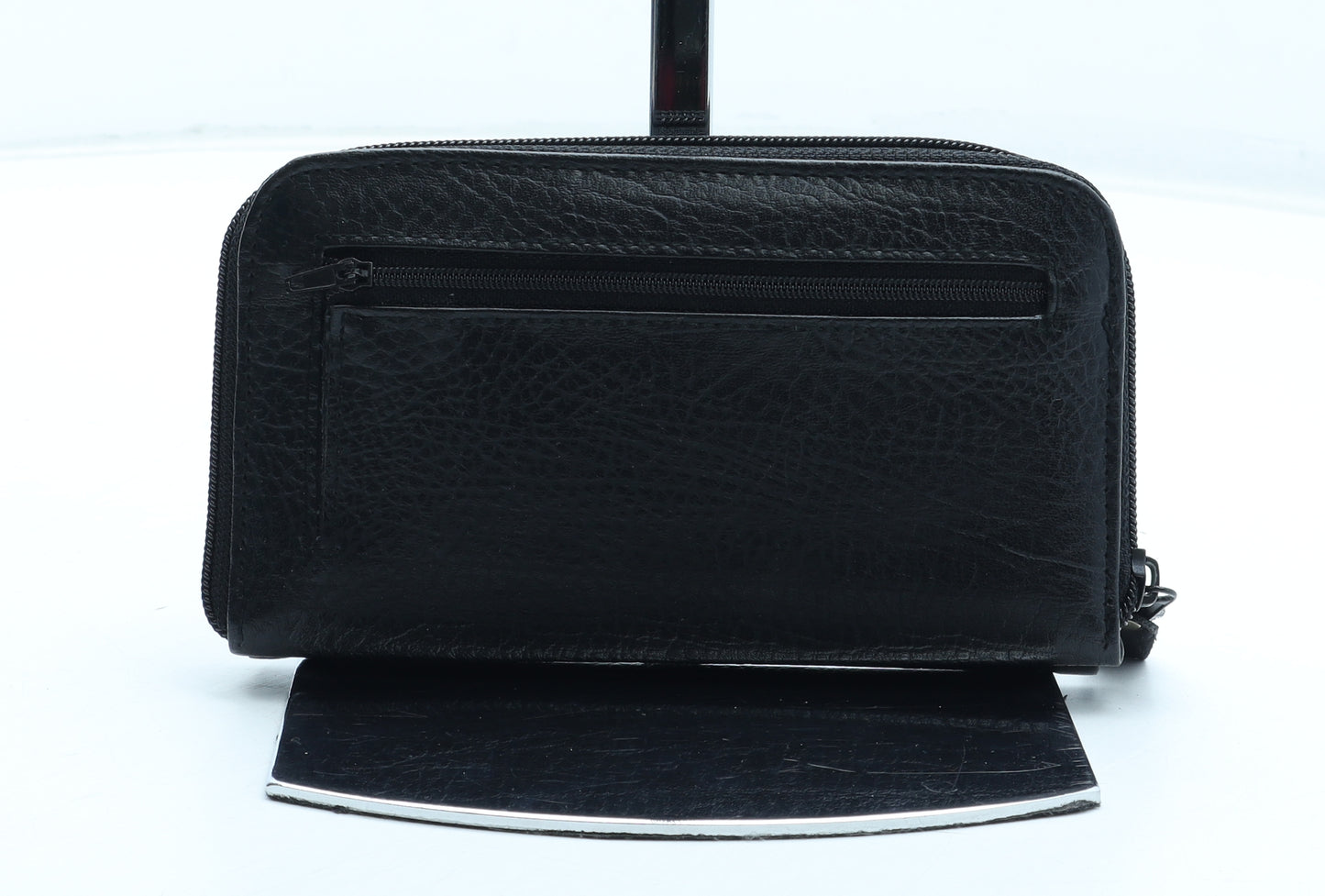 NEXT Womens Black Leather Bow Tie Wallet Size M