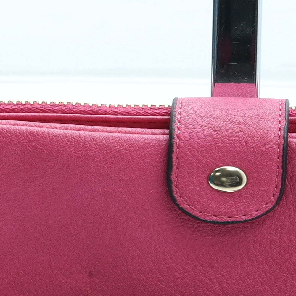 Preworn Womens Pink Polyurethane Bow Tie Wallet Size M