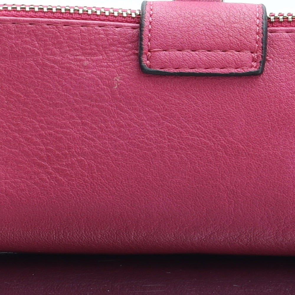 Preworn Womens Pink Polyurethane Bow Tie Wallet Size M