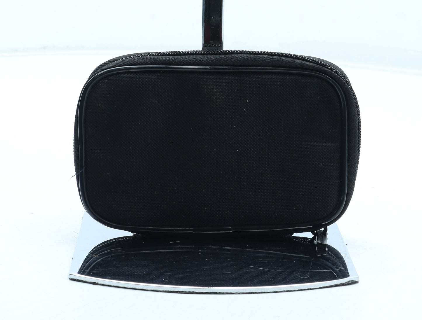 Preworn Womens Black Polyester Bow Tie Wallet Size S
