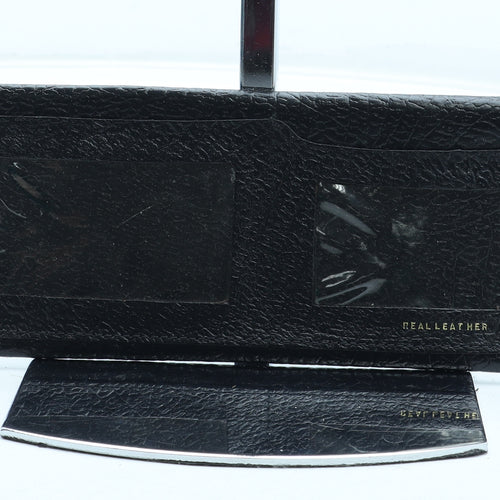 Preworn Mens Black Leather Wallet
