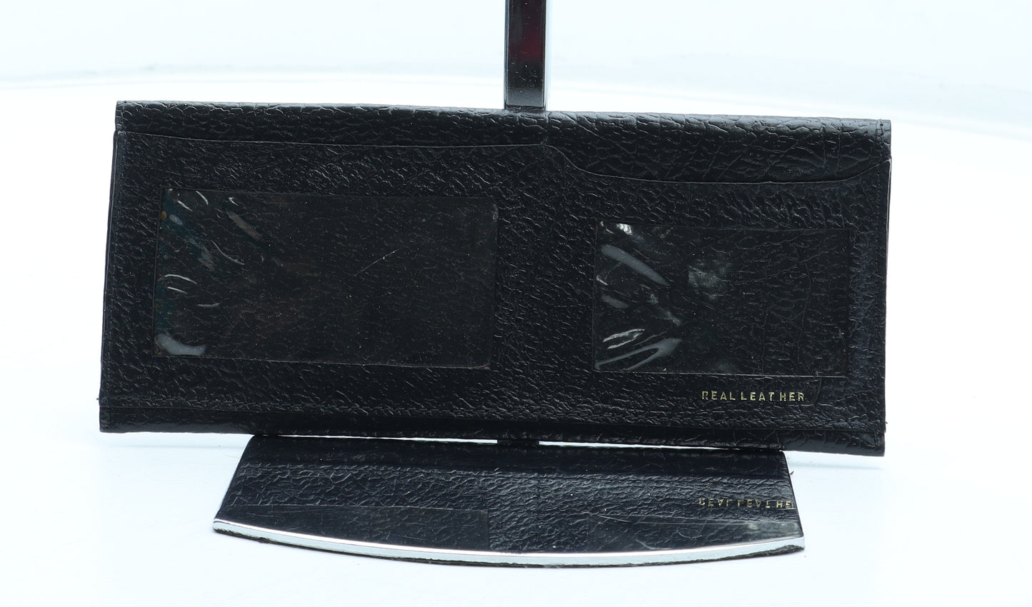 Preworn Mens Black Leather Wallet