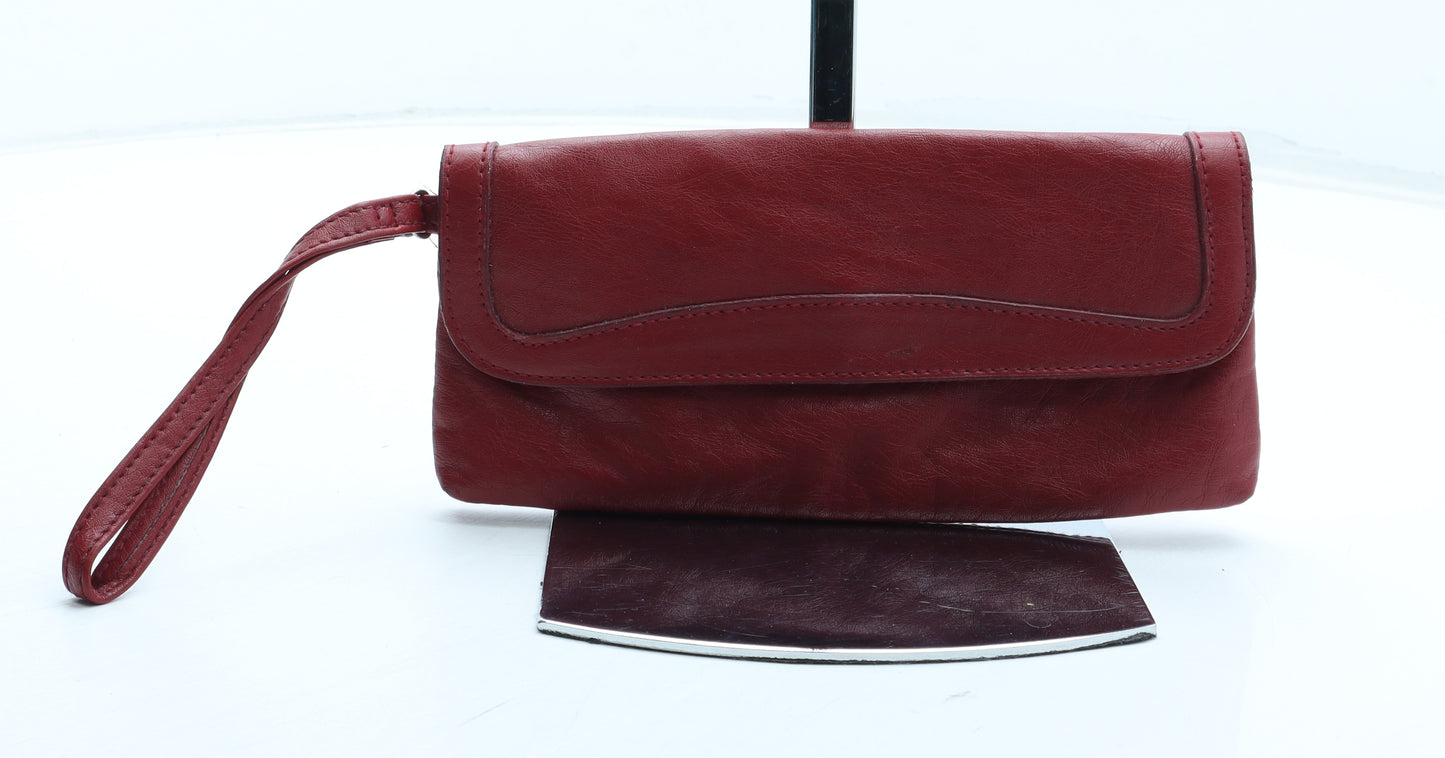 F&F Womens Red Leather Bow Tie Wallet Size S