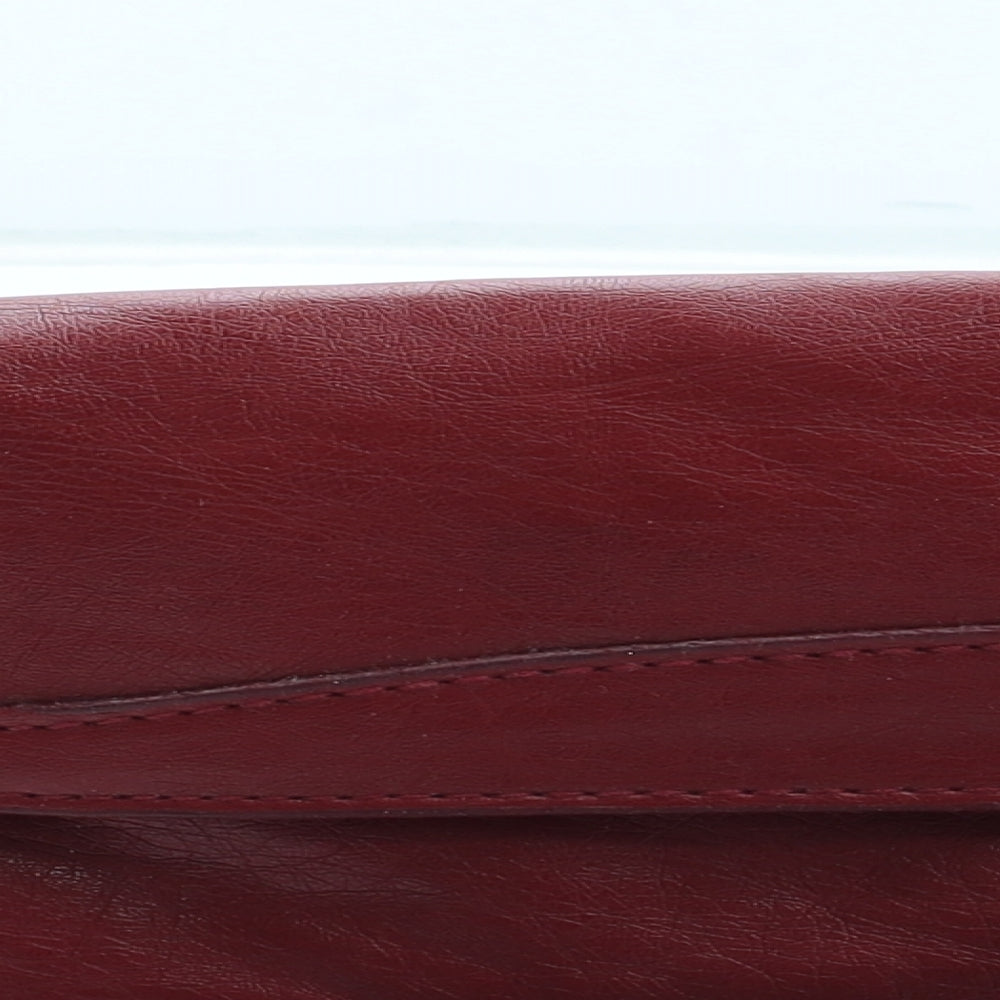 F&F Womens Red Leather Bow Tie Wallet Size S