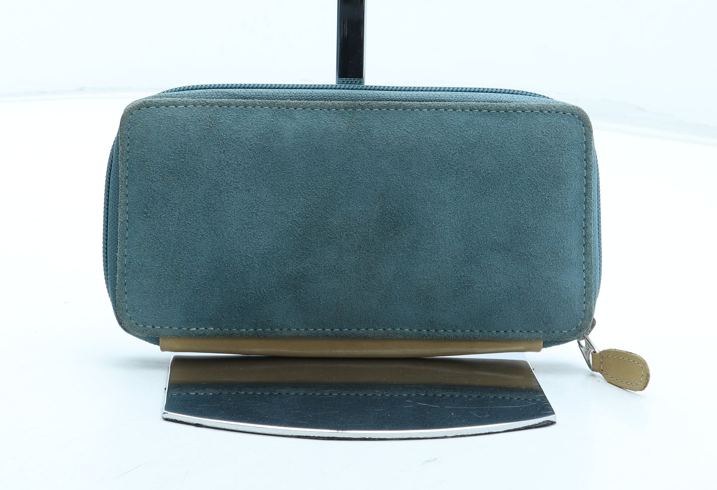 Hotter Womens Blue Leather Bow Tie Wallet Size M