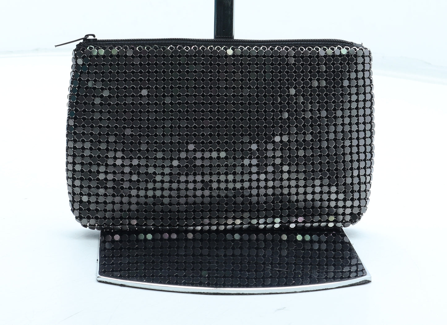 No 7 Womens Black Polyester Bow Tie Wallet Size S