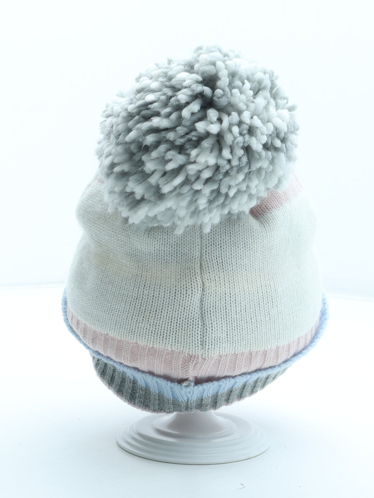 Atmosphere Womens Multicoloured Geometric Acrylic Bobble Hat One Size - Snowman