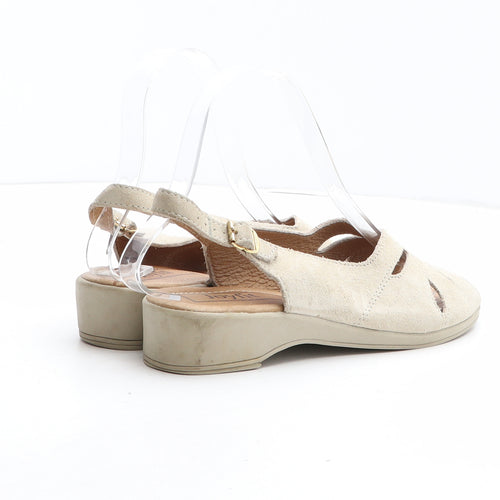 JoyFit Womens Beige Fabric Slingback Sandal UK