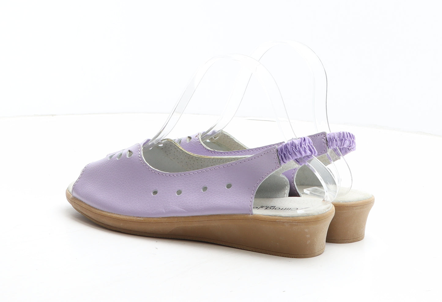 Clifford James Womens Purple Synthetic Slingback Sandal UK