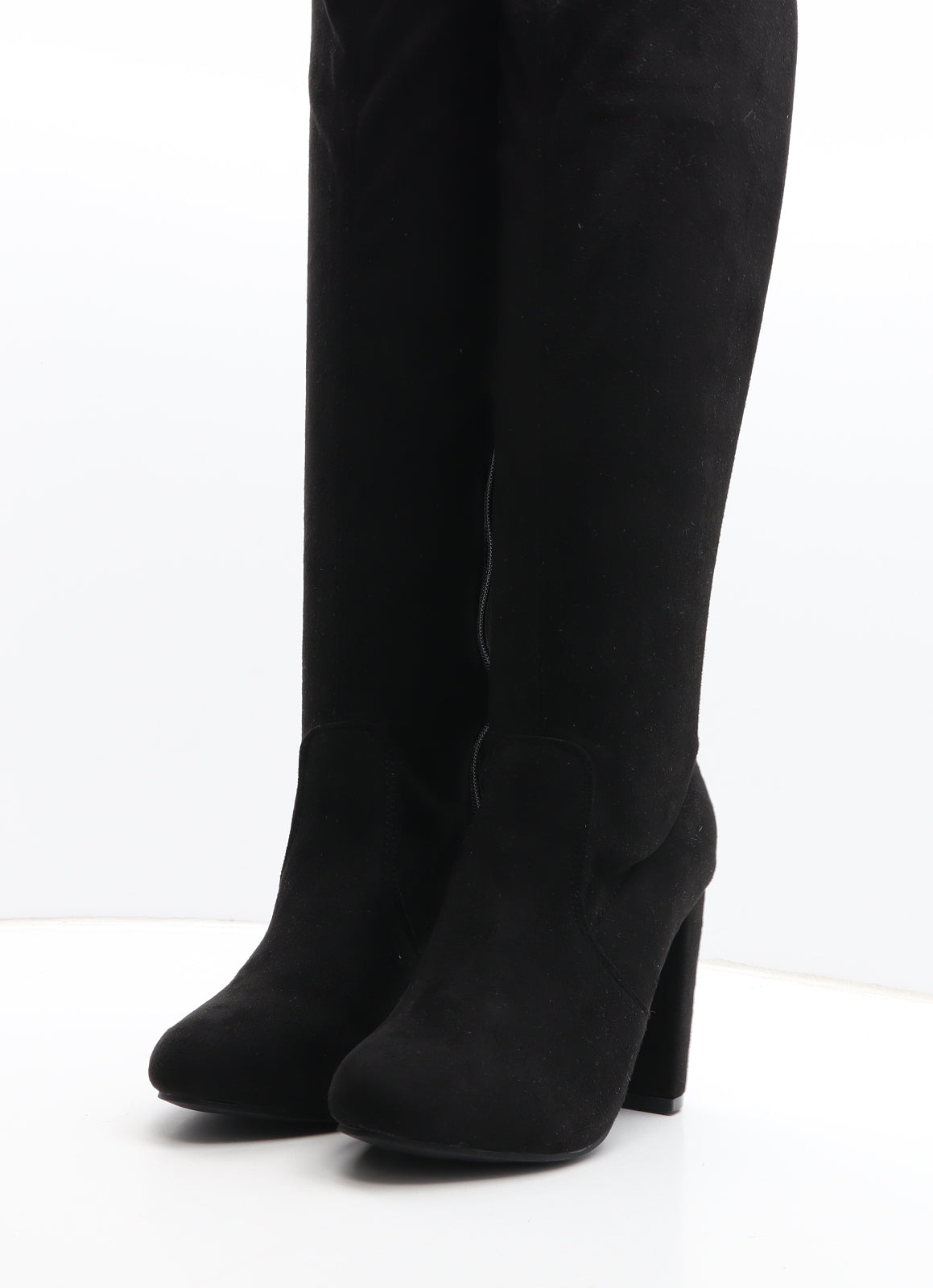 Preworn Womens Black Fabric Bootie Boot UK