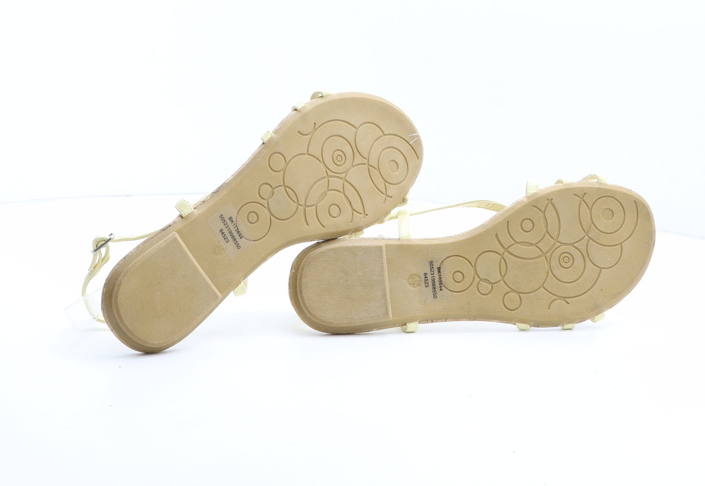 F&F Womens Yellow Synthetic Thong Sandal UK