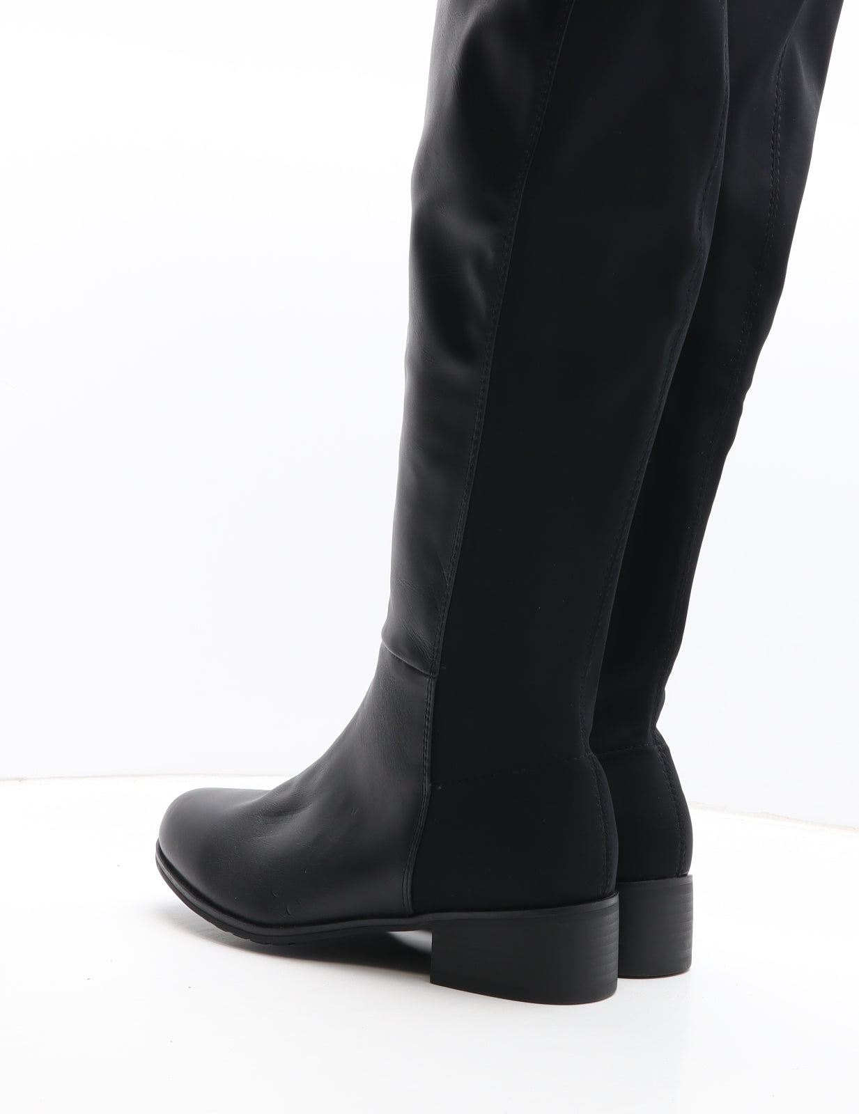 Boohoo Womens Black Synthetic Bootie Boot UK