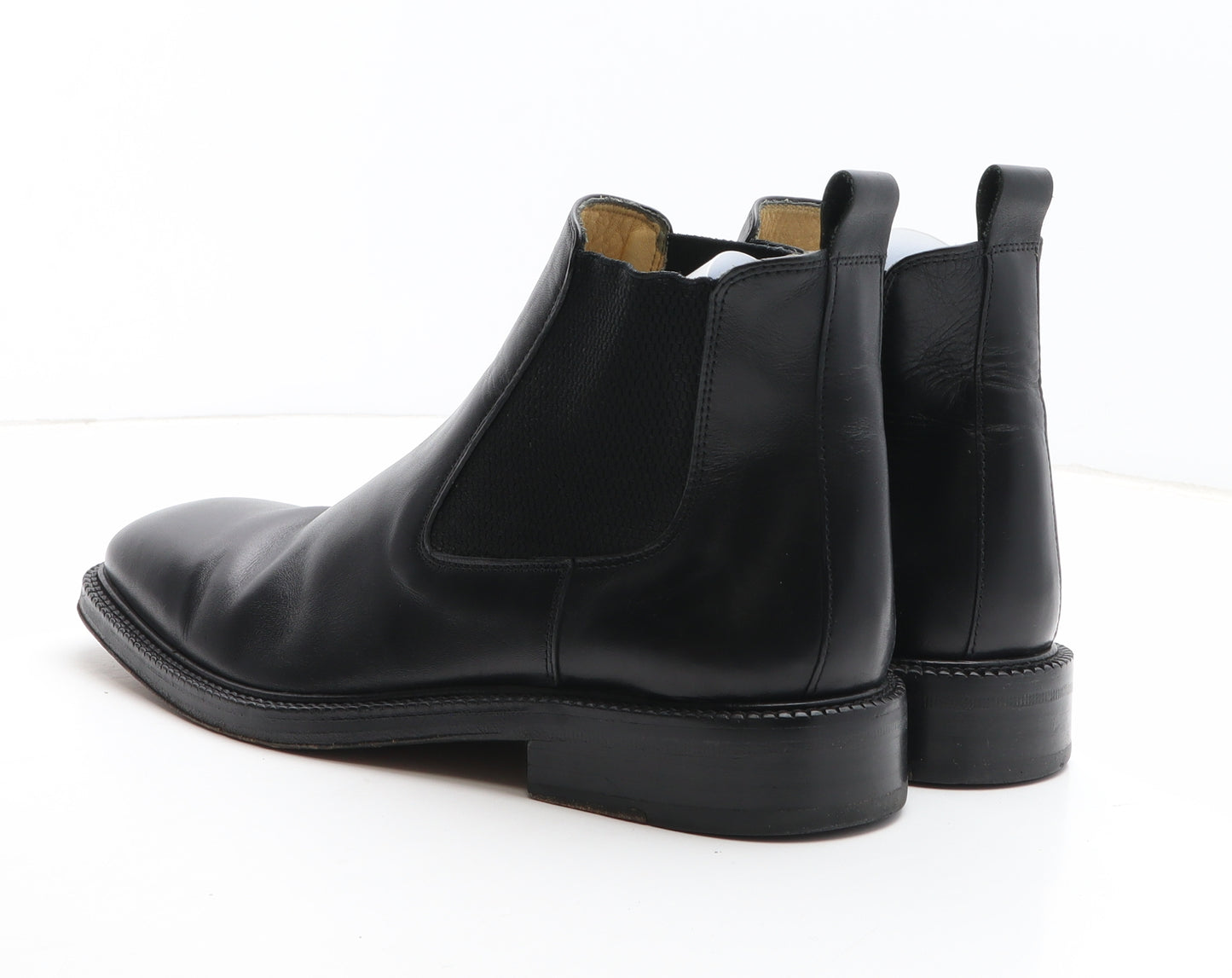 Racing Green Mens Black Leather Chelsea Boot UK 8