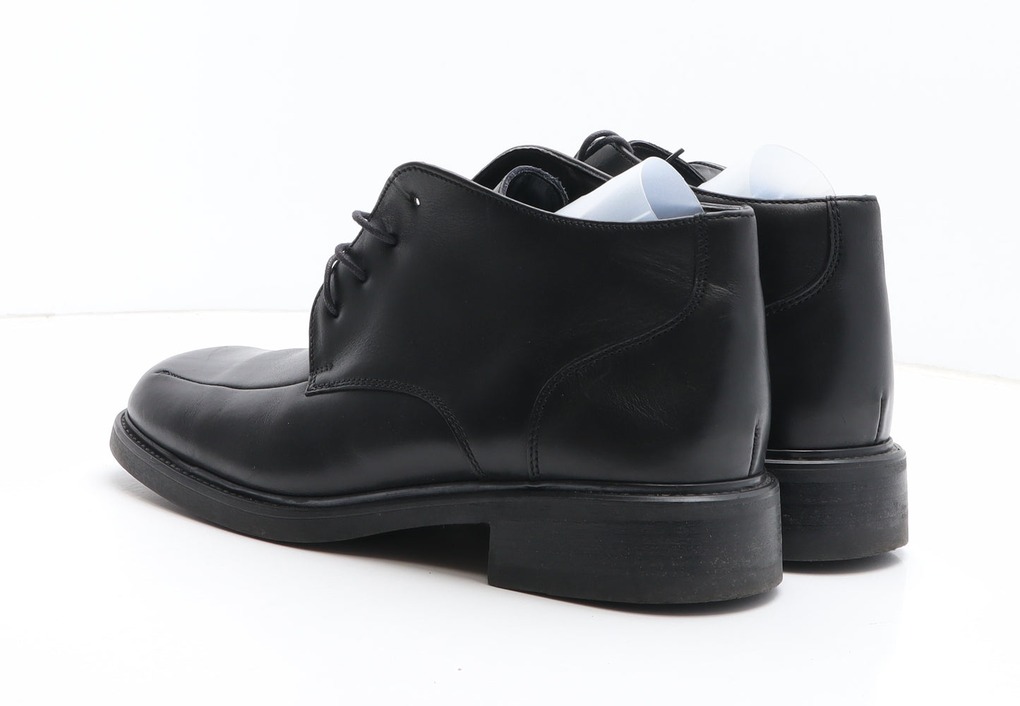 Clarks Mens Black Leather Bootie Boot UK 10