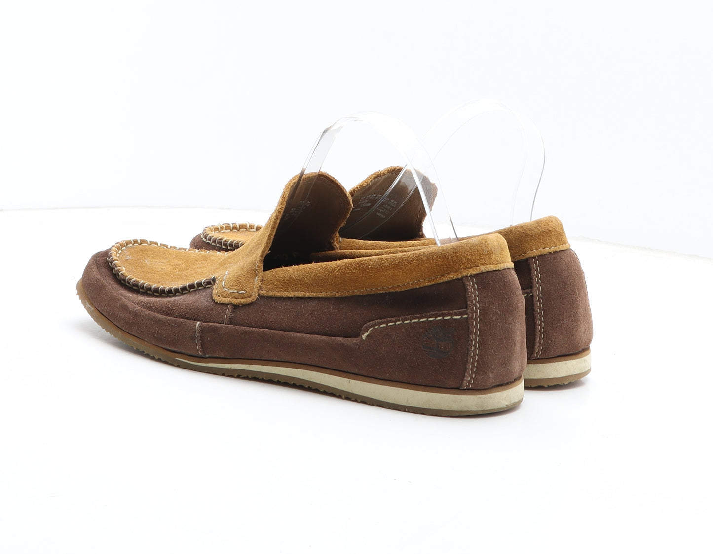 Preworn Mens Brown Colourblock Leather Loafer Casual UK 9