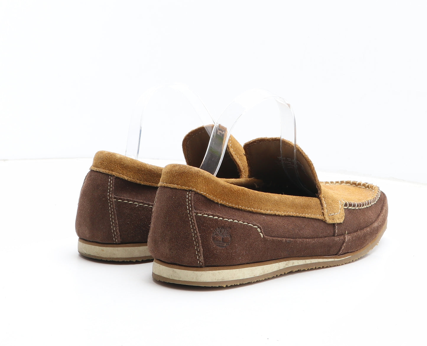 Preworn Mens Brown Colourblock Leather Loafer Casual UK 9