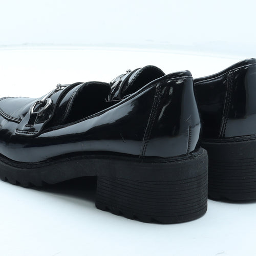 George Womens Black Polyurethane Loafer Casual UK