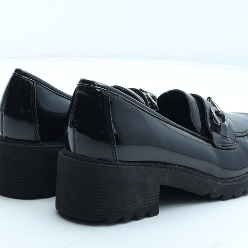 George Womens Black Polyurethane Loafer Casual UK
