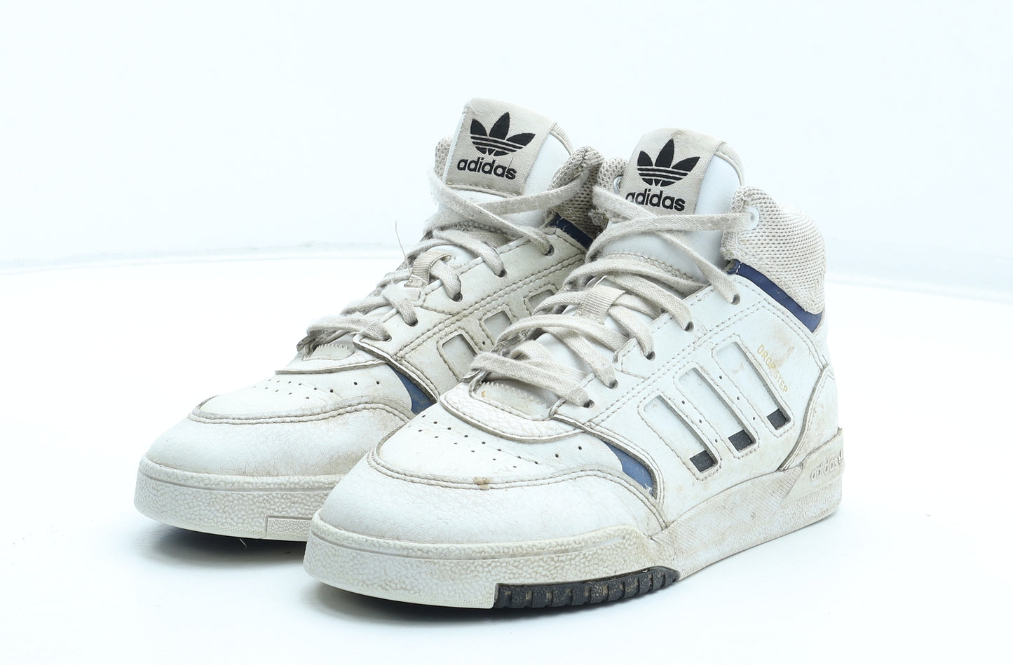adidas Boys White Synthetic Trainer UK 2 34
