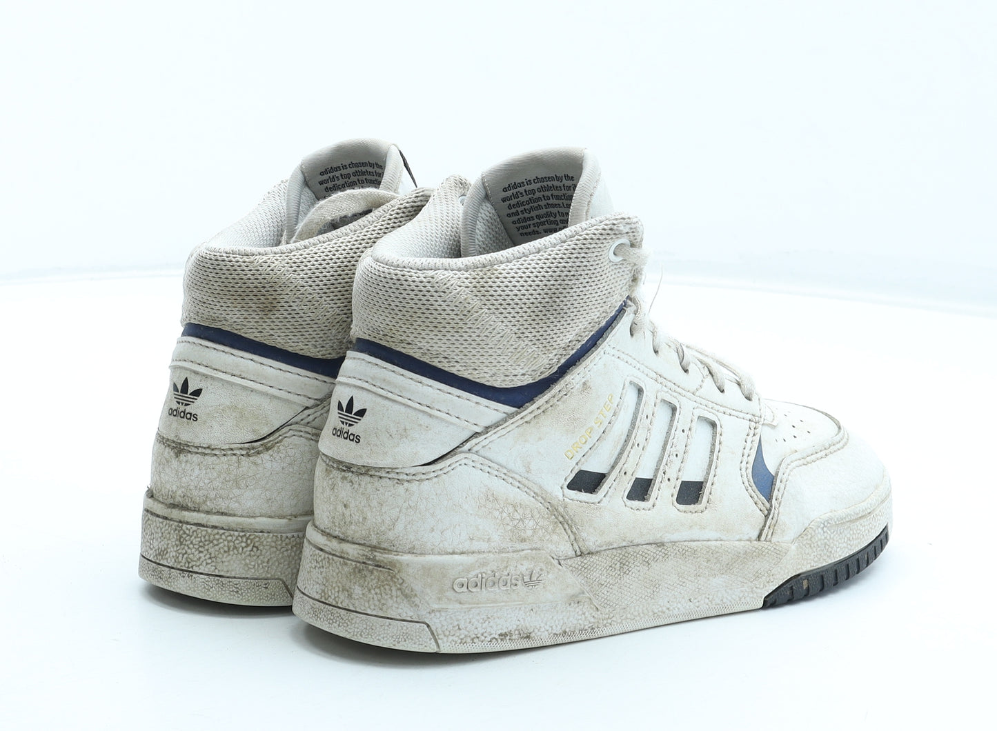 adidas Boys White Synthetic Trainer UK 2 34