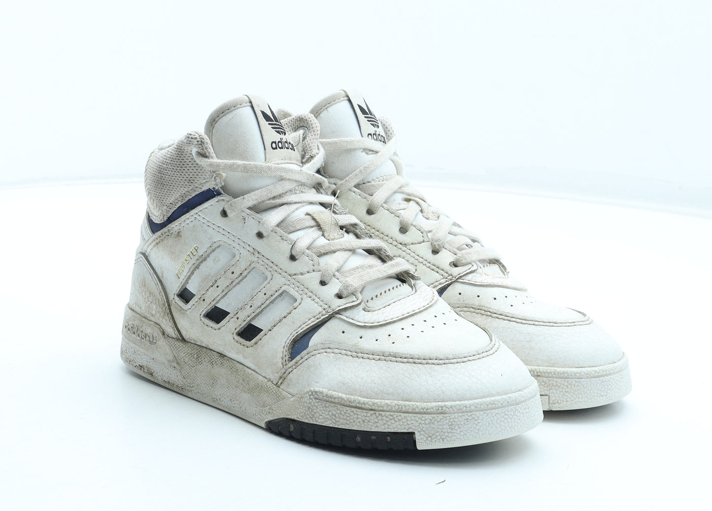 adidas Boys White Synthetic Trainer UK 2 34