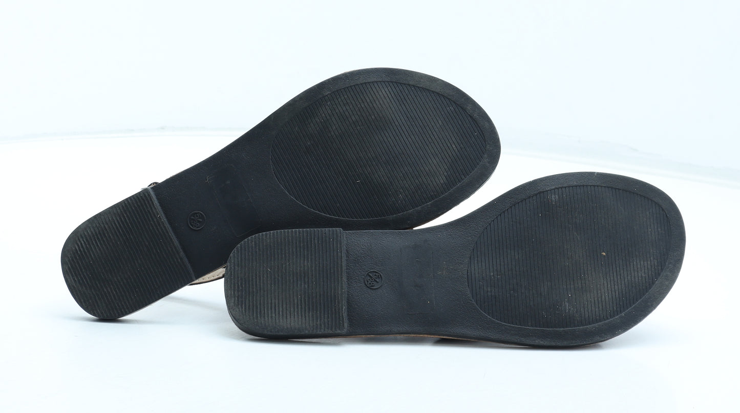 Papaya Womens Black Polyester Slingback Sandal UK
