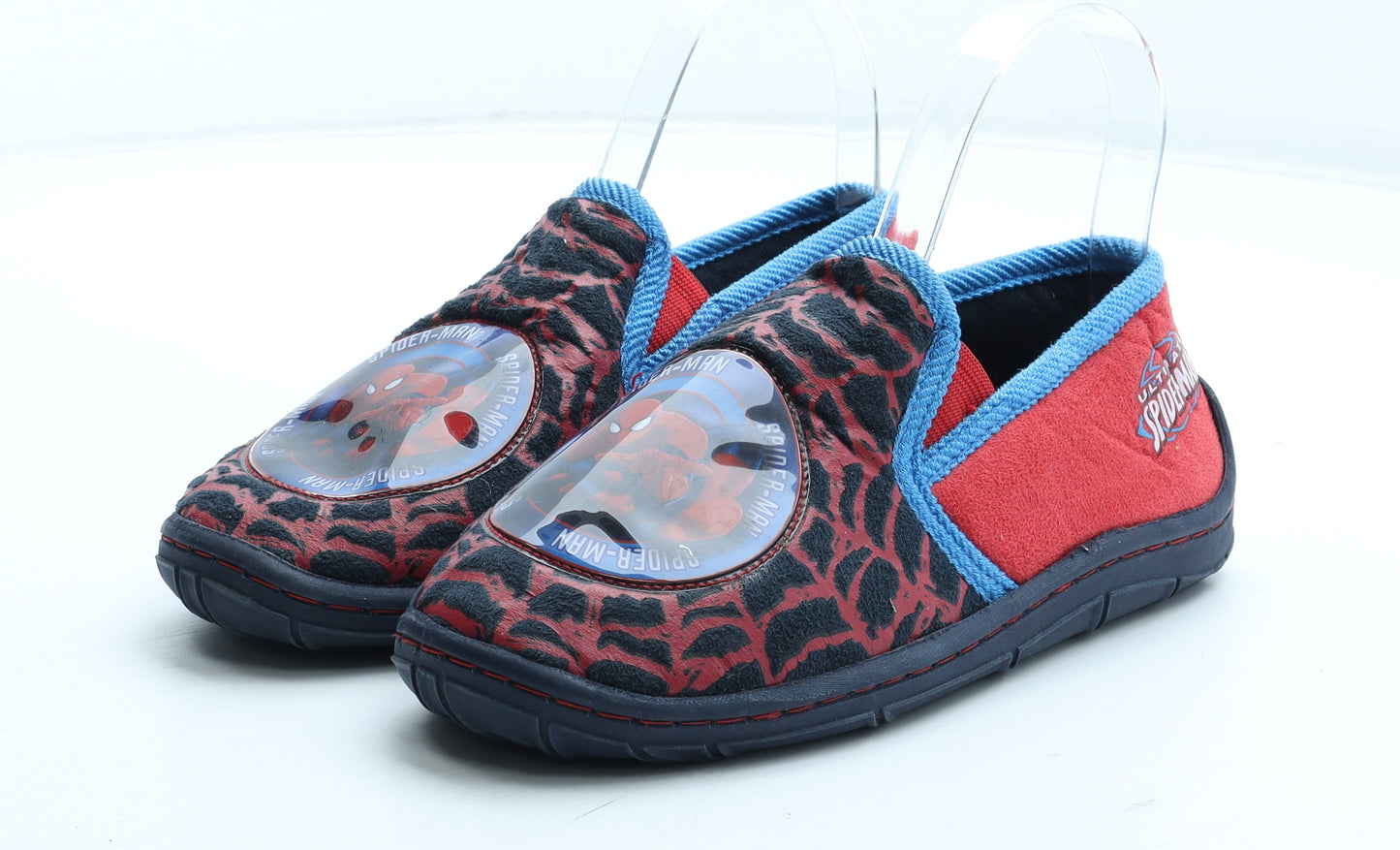 Spiderman Boys Multicoloured Geometric Polyester Slip On Slipper UK 2 34