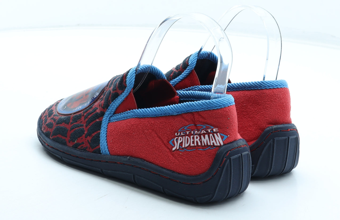 Spiderman Boys Multicoloured Geometric Polyester Slip On Slipper UK 2 34