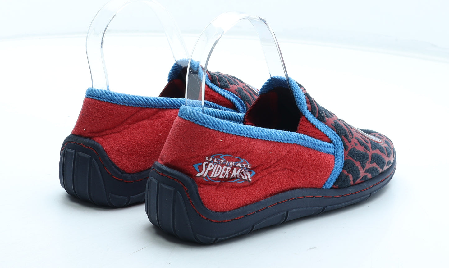 Spiderman Boys Multicoloured Geometric Polyester Slip On Slipper UK 2 34